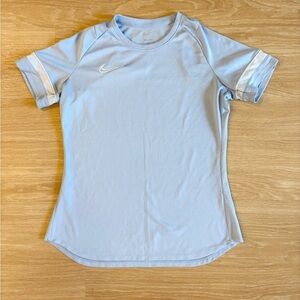 Nike Dri Fit Running Shirt Blue Mesh Back Athletic Top Women’s M